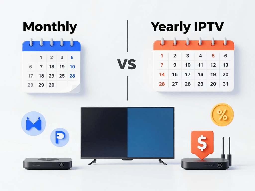 monthly vs yearly IPTV Subscription comparison