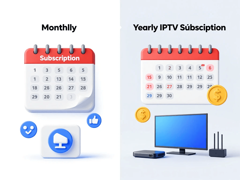 monthly vs yearly IPTV Subscription comparison