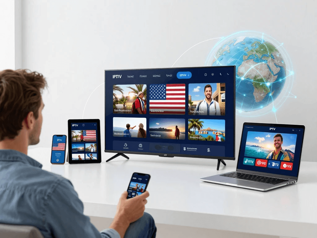 Best IPTV USA for travelers watching live TV streaming on smart devices while traveling abroad