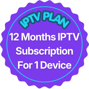 12 Months IPTV Subscription for 1 Device