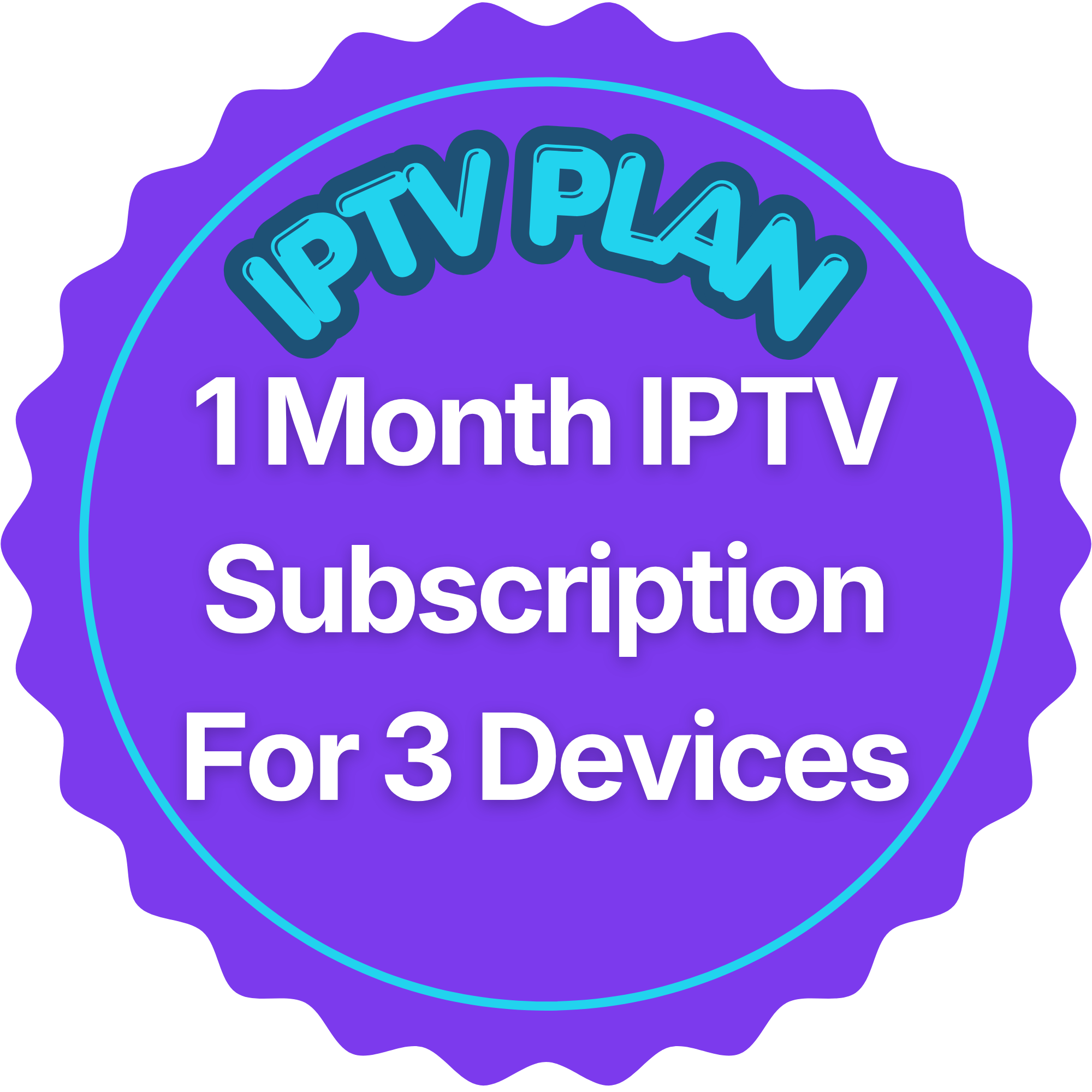 1 Month IPTV Subscription for 3 Devices