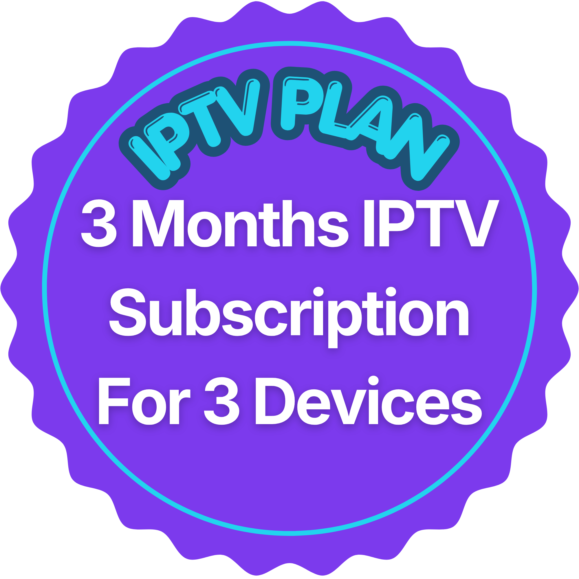 3 Months IPTV Subscription for 3 Devices