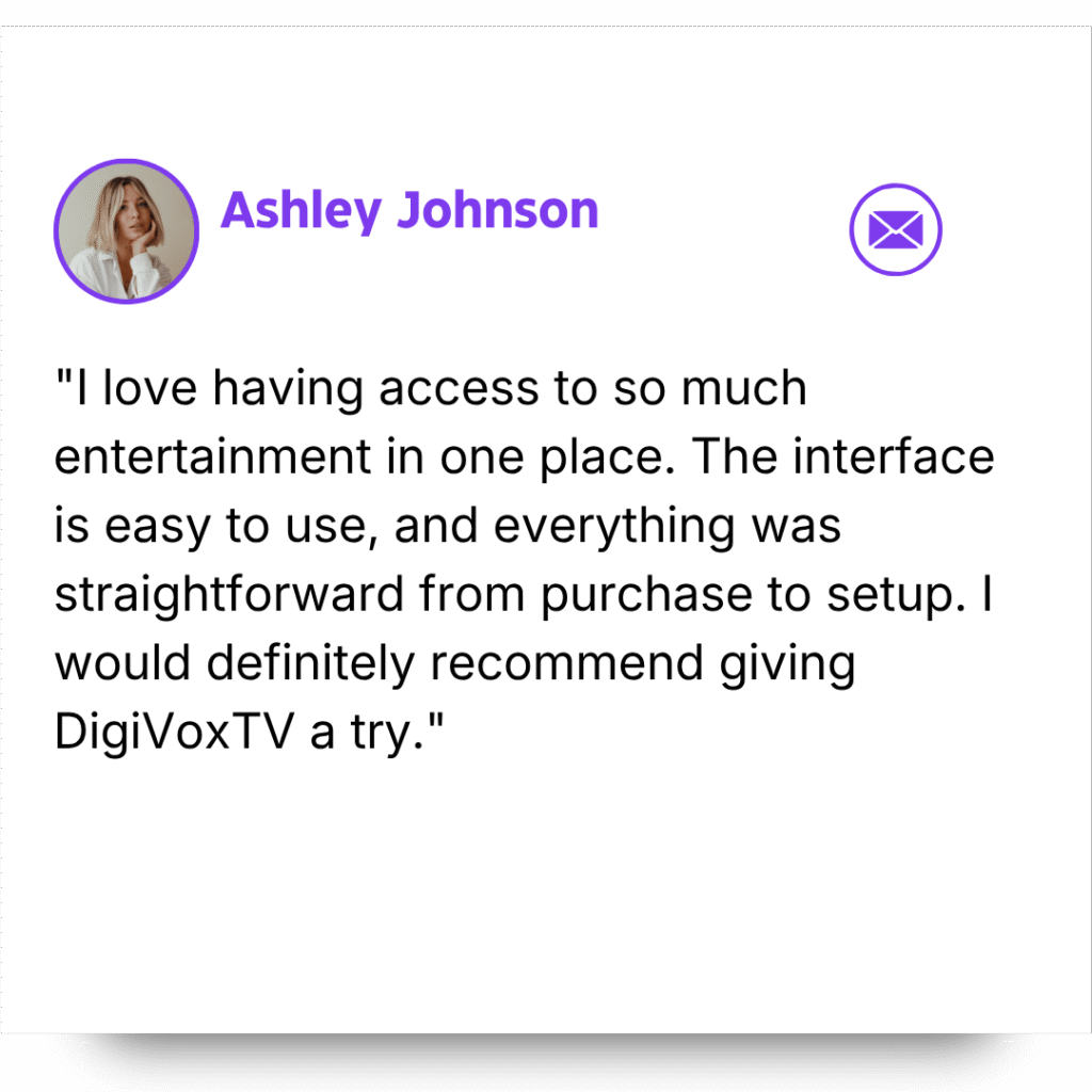 Ashley Johnson IPTV customer review