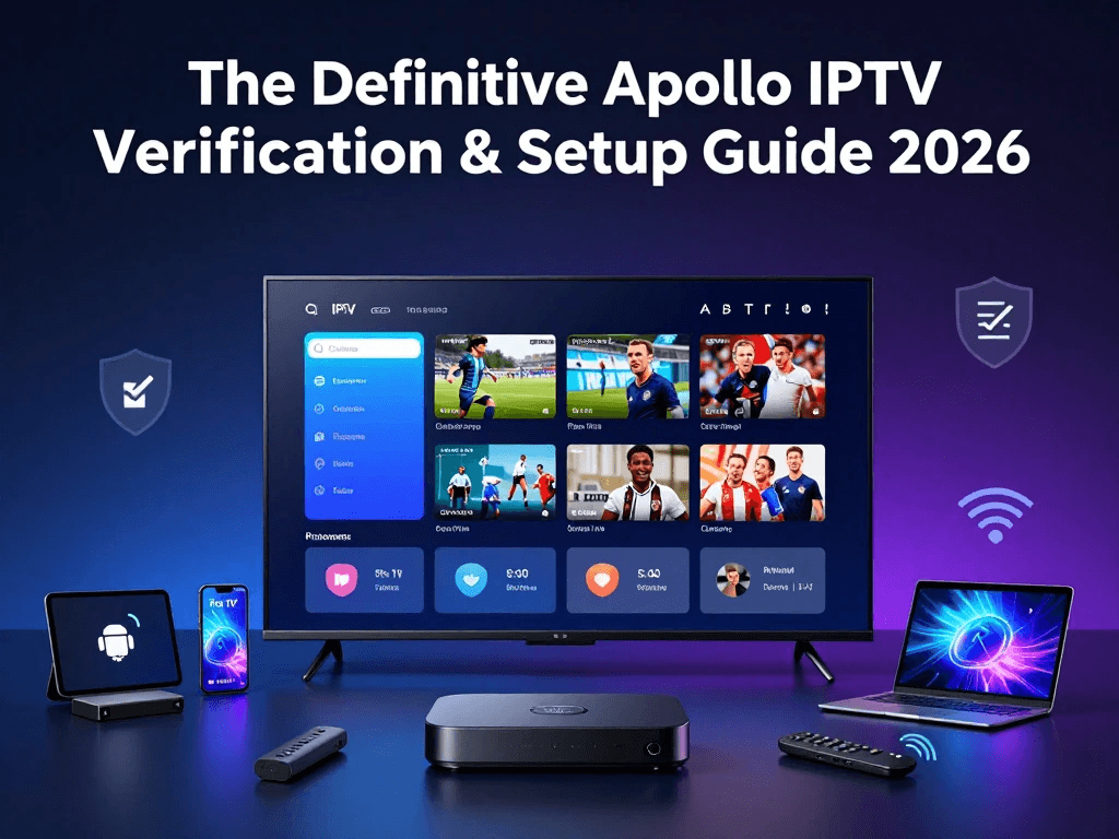 Apollo IPTV buffering troubleshooting with internet connection and streaming performance indicators