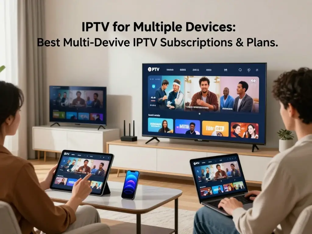 Best IPTV devices including smart TV, streaming device, tablet, and smartphone