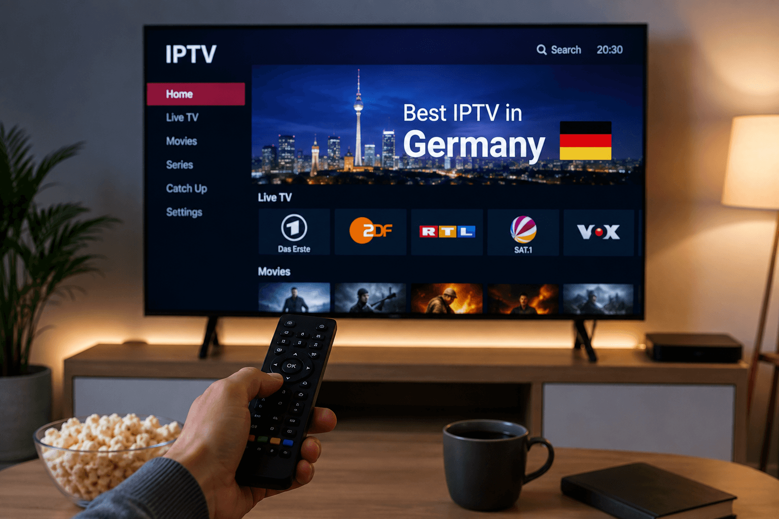 Best IPTV in Germany on a modern Smart TV