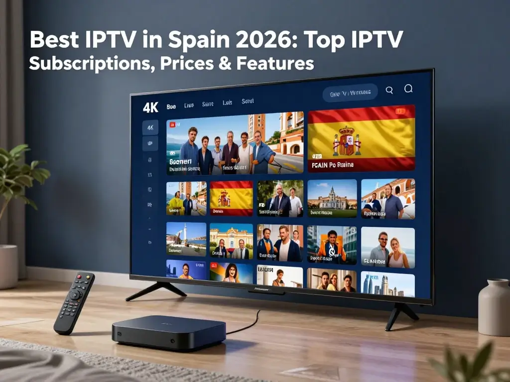 Best IPTV in Spain 2026 on a modern Smart TV