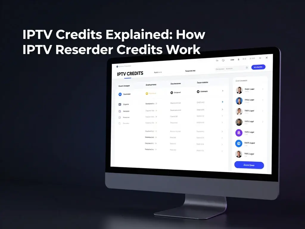 IPTV credits explained with reseller account and customer subscription workflow