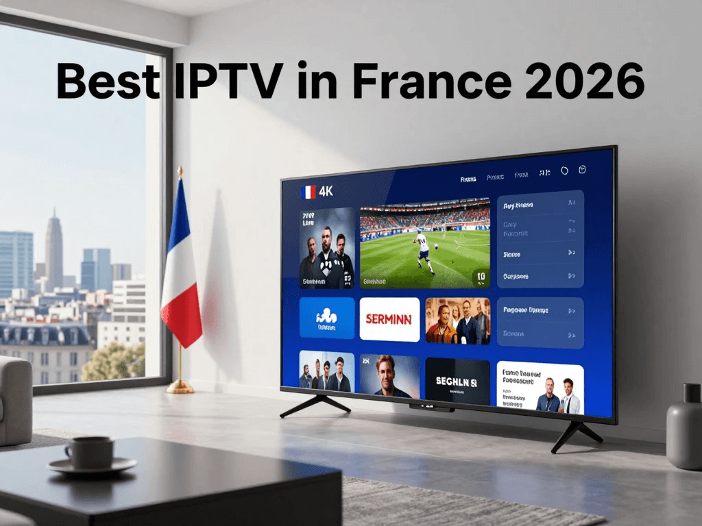 4K IPTV streaming in France on a modern television