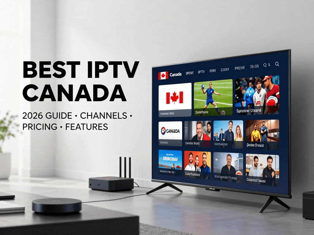 IPTV Canada sports streaming on a television screen