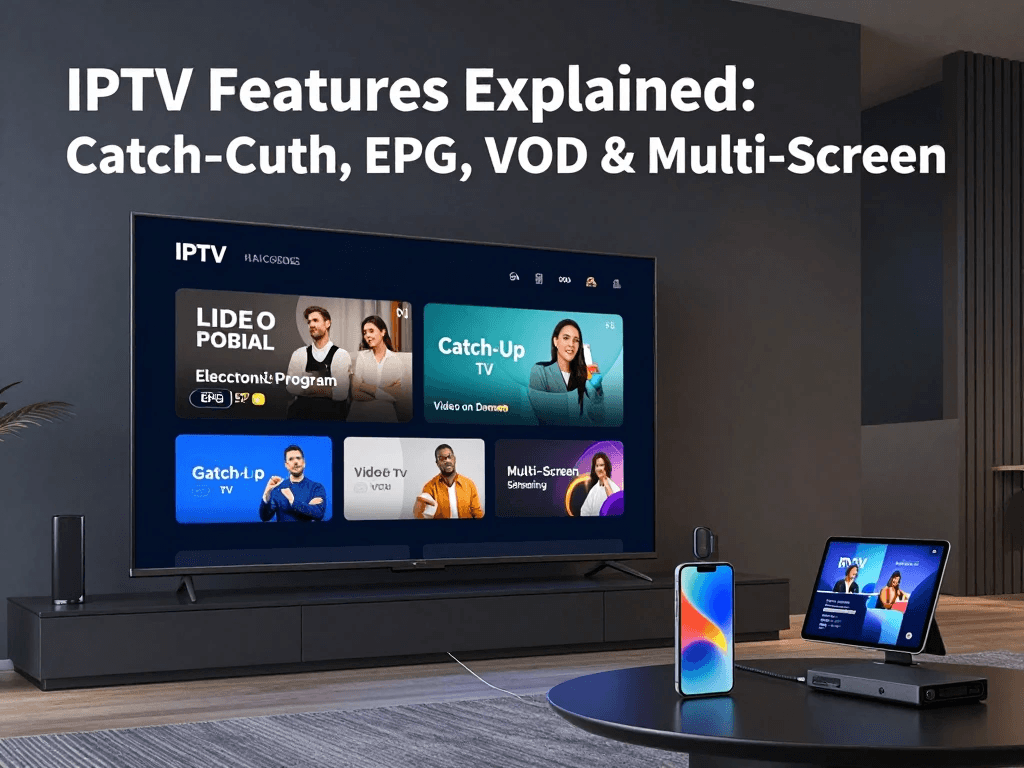 IPTV multi-screen streaming across TV, smartphone and tablet
