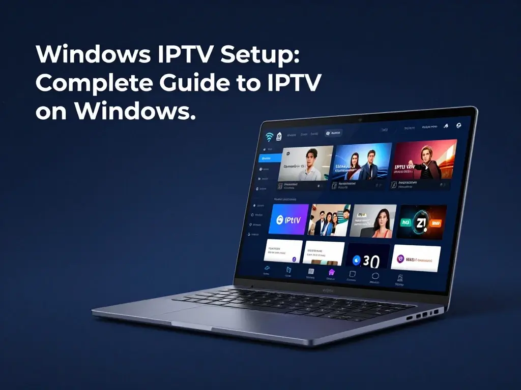 IPTV player displaying live TV channels on Windows PC