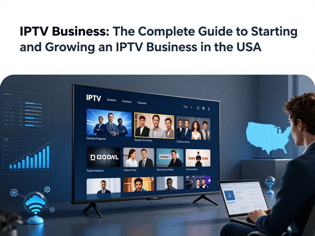 IPTV streaming business in the USA with connected TV devices and digital streaming analytics