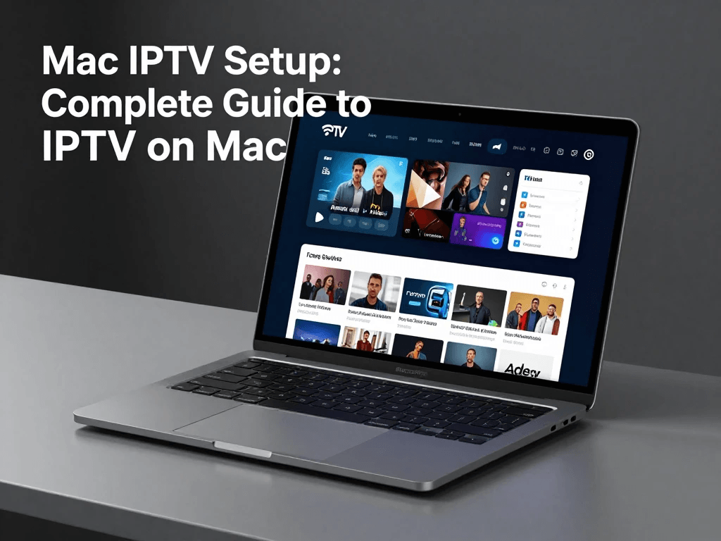Mac connected to TV for IPTV streaming