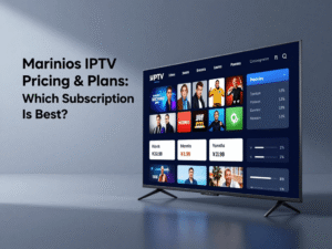 Marinios IPTV pricing and subscription plans on a Smart TV