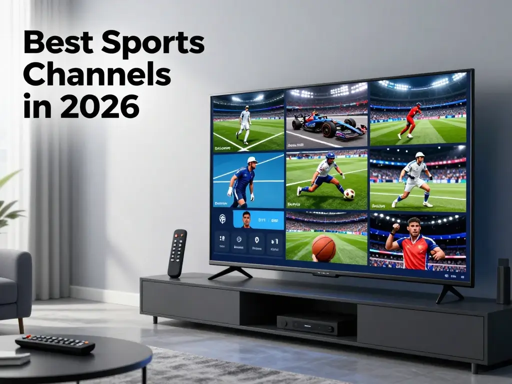 Sports channels showing live football, Formula 1 and tennis