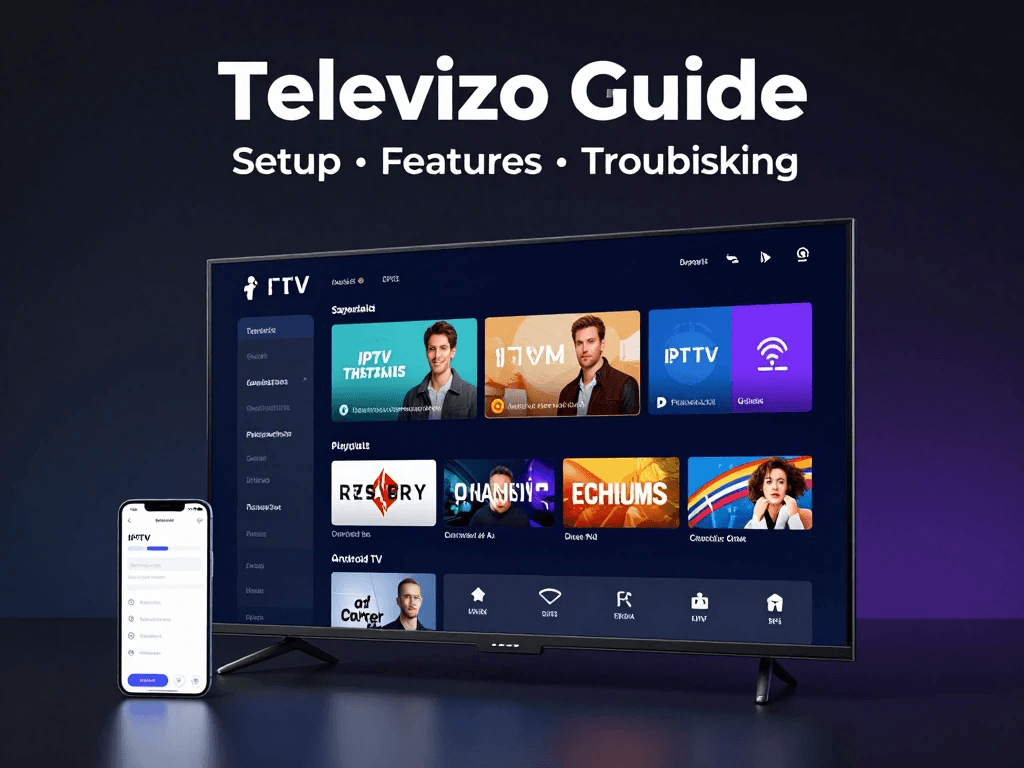 Televizo Guide showing IPTV setup and playlist configuration