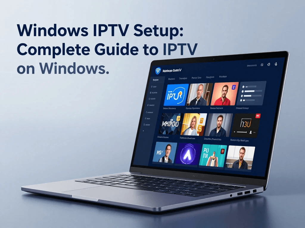 Windows IPTV setup guide on a PC