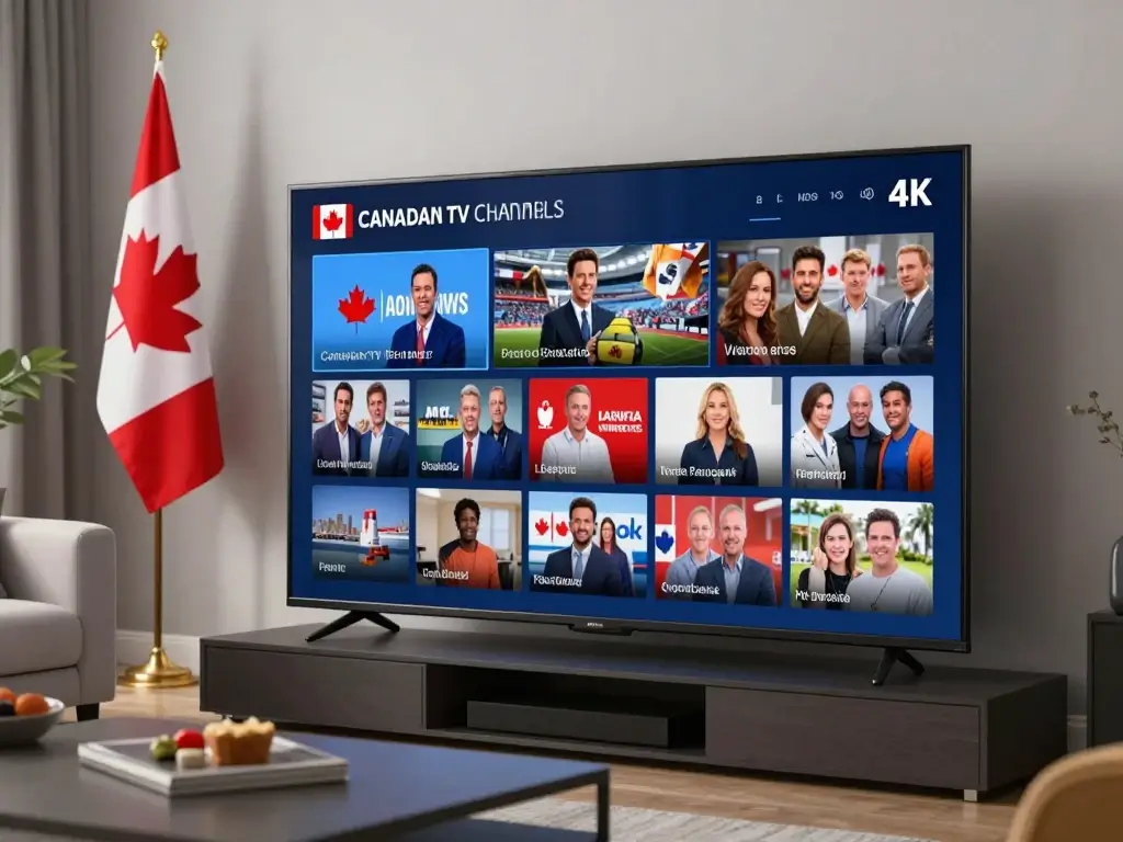 Canadian TV channels on a modern television