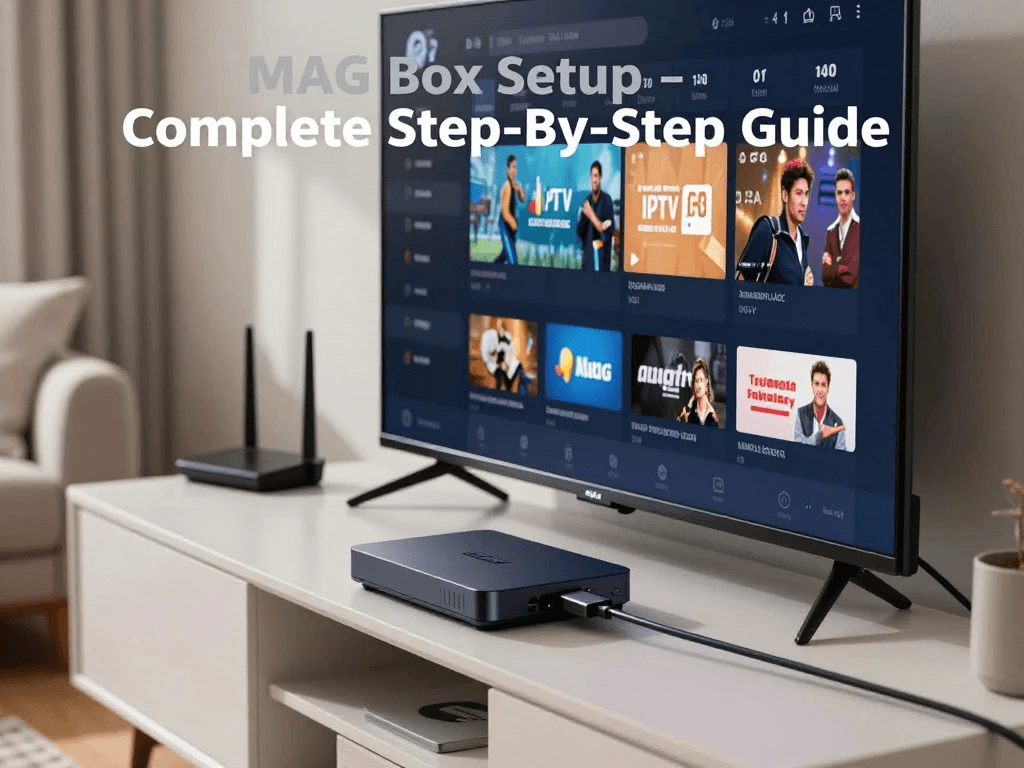 MAG Box connected to a TV using an HDMI cable