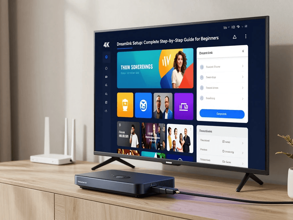 Dreamlink IPTV network setup with Wi-Fi and Ethernet connection