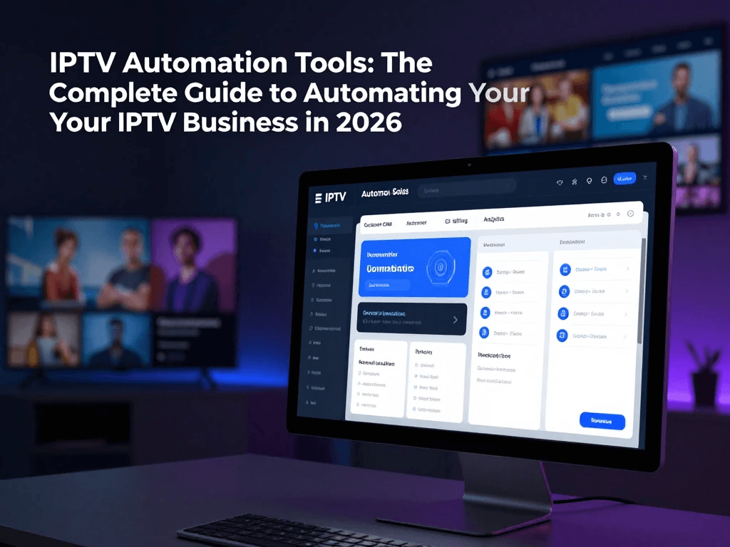 IPTV automation tools dashboard for managing a reseller business in 2026