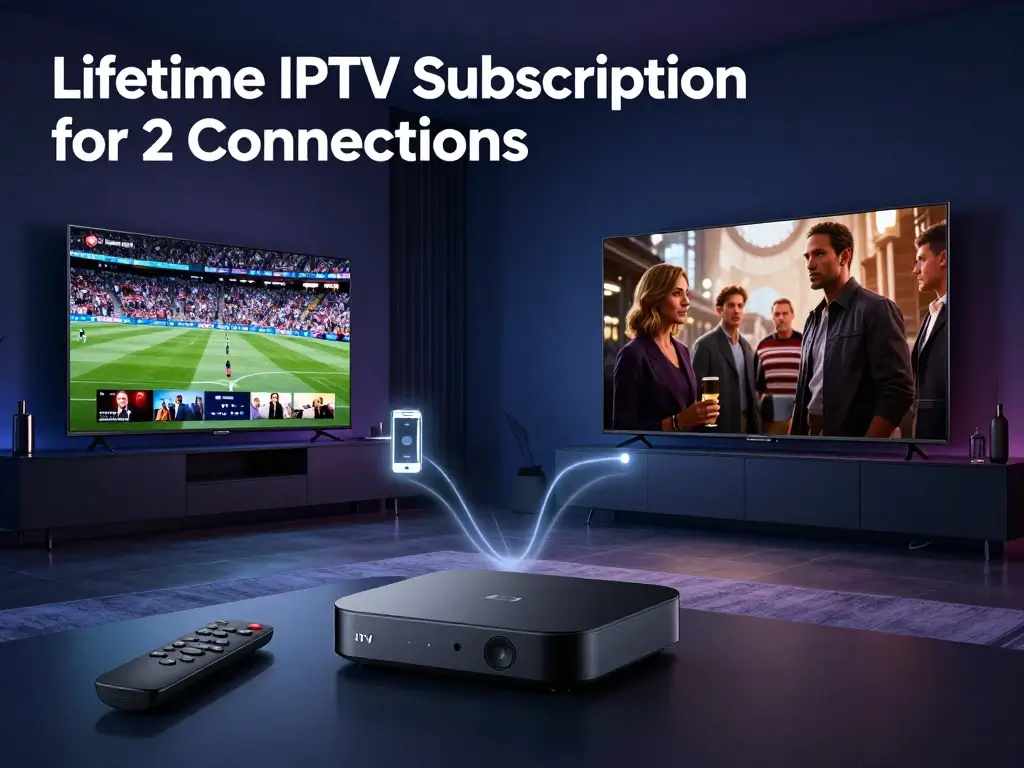 IPTV multi-device streaming with two connections