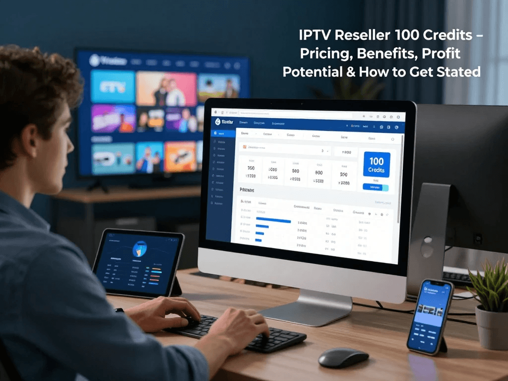 IPTV Reseller 100 Credits business dashboard
