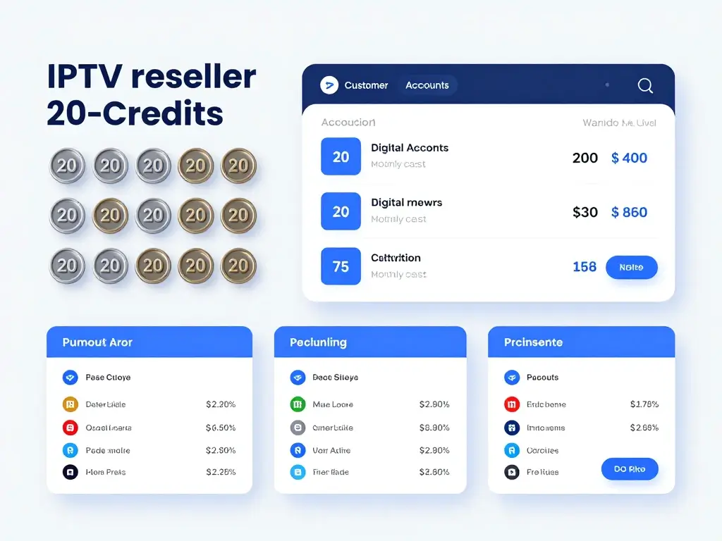 IPTV reseller 20 credits pricing comparison