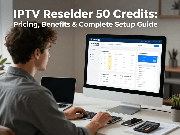 IPTV reseller 50 credits pricing and management dashboard