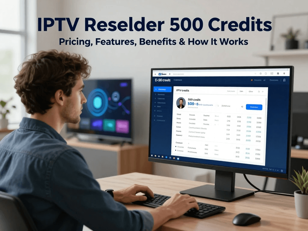 IPTV Reseller 500 Credits dashboard
