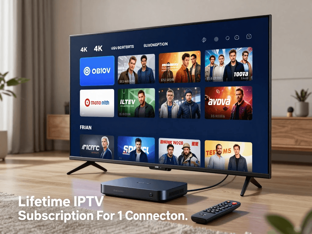 IPTV streaming setup with smart TV and single connection