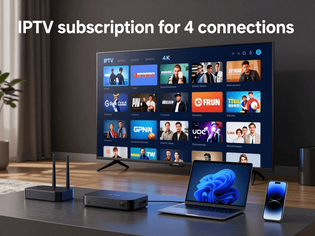 IPTV subscription features including live TV, sports, movies and VOD