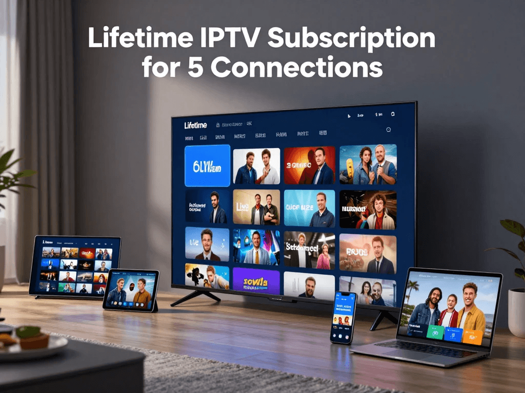 Lifetime IPTV Subscription for 5 Connections on multiple devices
