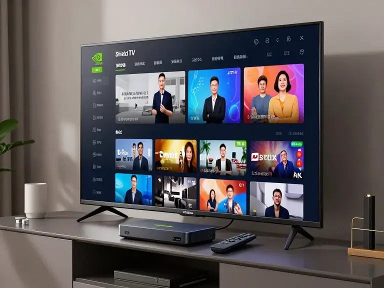 Nvidia Shield IPTV setup on a 4K TV