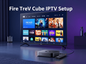 Fire TV Cube IPTV setup on a 4K smart TV