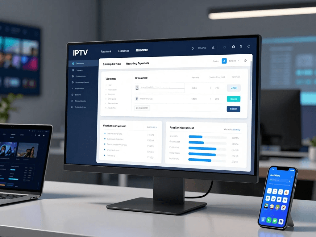 IPTV billing systems and subscription management dashboard