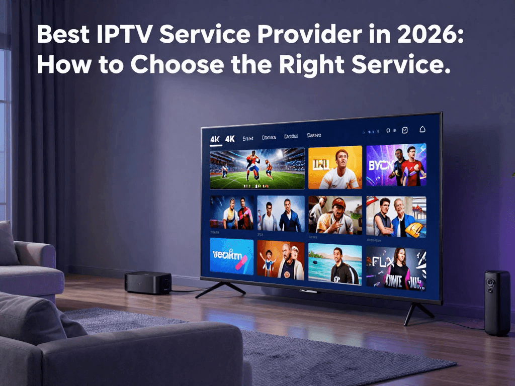 IPTV channel selection featuring live TV, sports, movies, and news