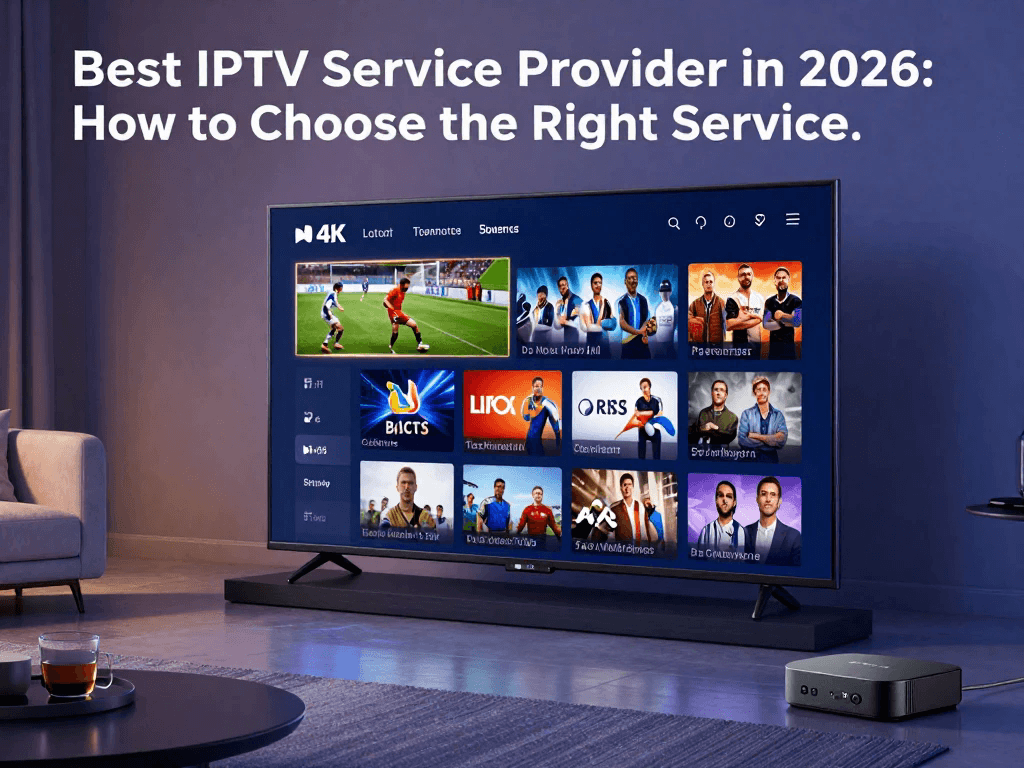 IPTV streaming on a smart TV, streaming device, smartphone, and tablet