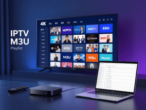 IPTV Playlist and M3U streaming guide on a smart TV