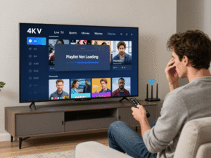 IPTV playlist not loading on a 4K smart TV