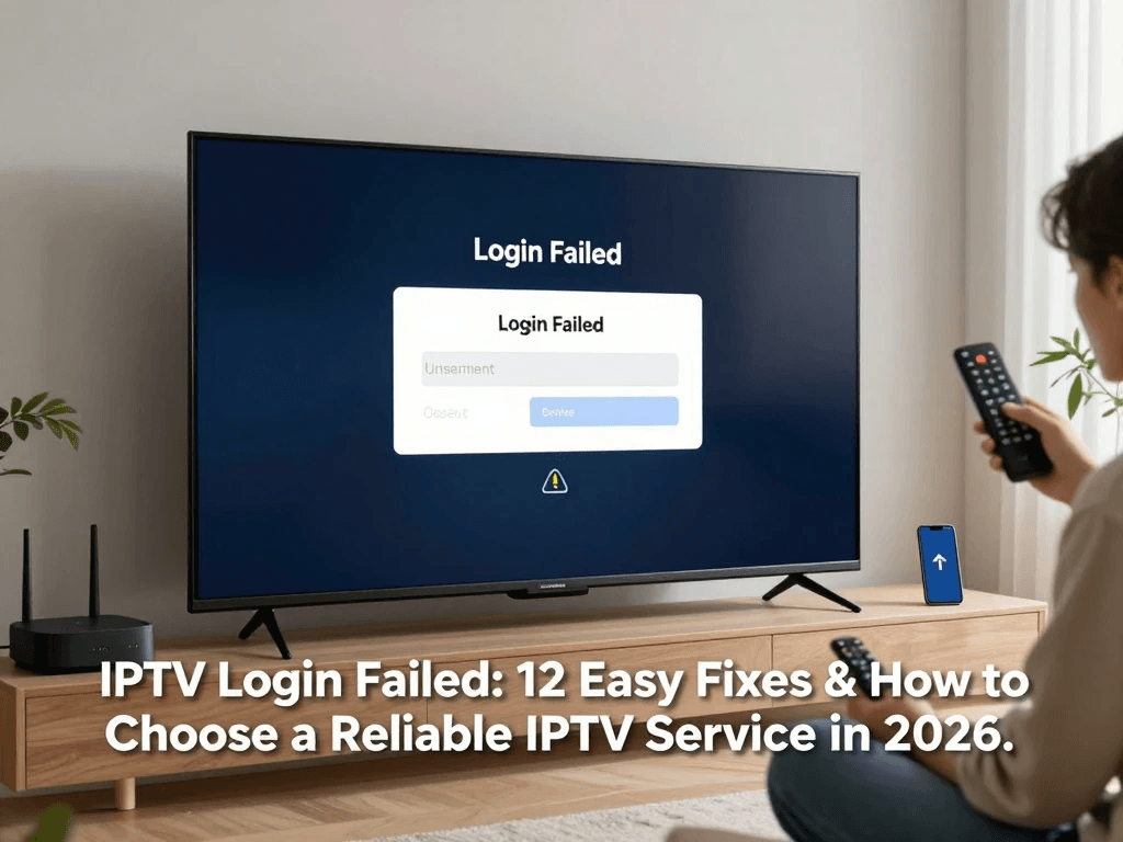 IPTV server connection troubleshooting on a streaming device