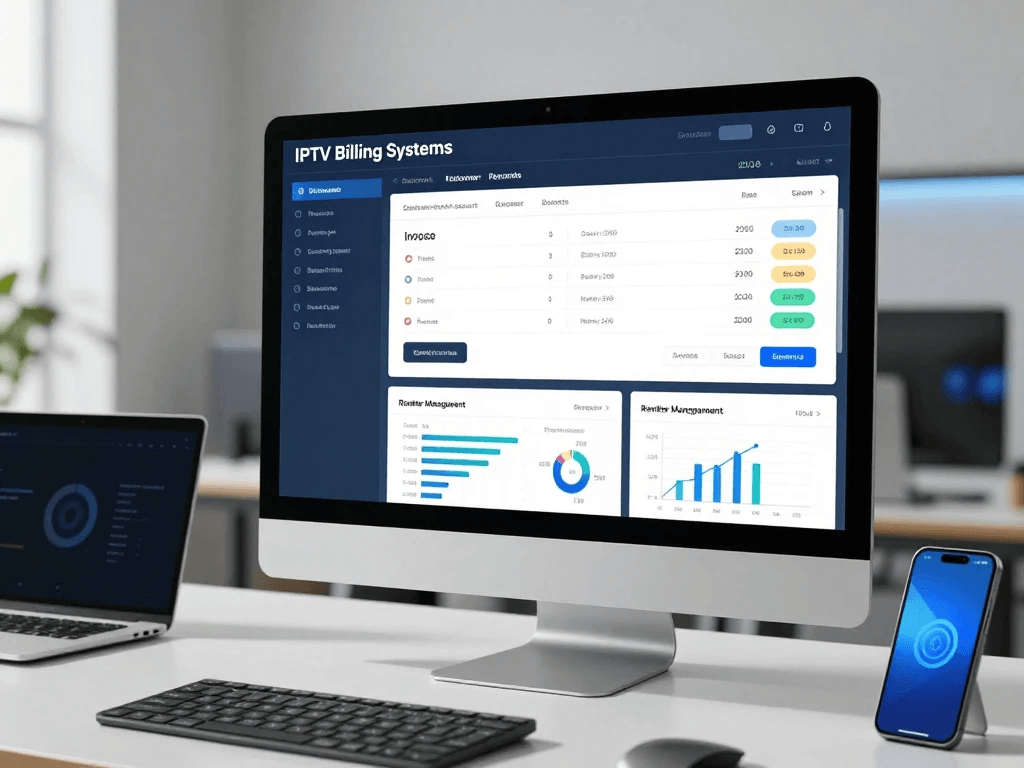 IPTV subscription billing software dashboard