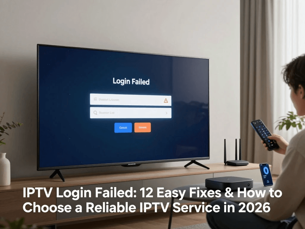 Reliable IPTV service streaming live TV on a Smart TV
